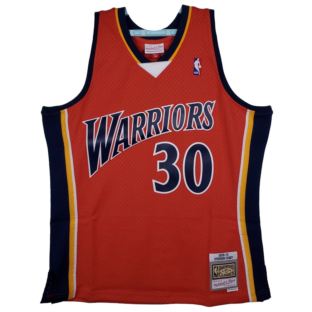 Steph Curry Golden State Warriors Mitchell & Ness NBA Large Jersey Orange NWT